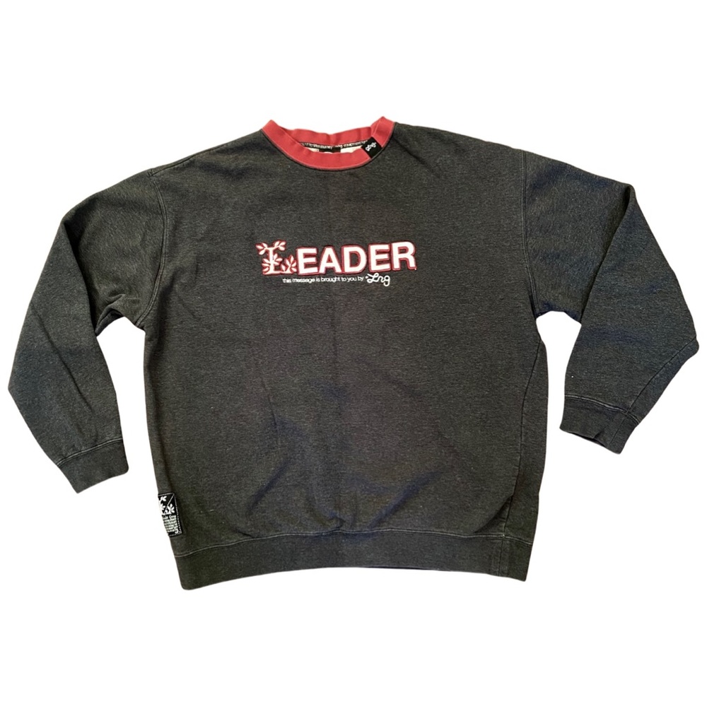 Rare Y2K Skater Snowboard LRG Leader Follower Logo Crewneck Sweater